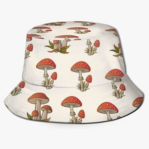 NWT - Unisex Mushroom Print Bucket Hat